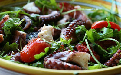 Restaurant Toulon : salade de poulpe